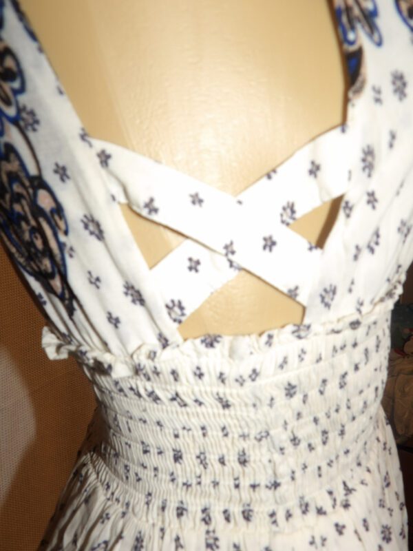 A close up of the back of a dress