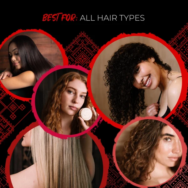 A collage of different types of hair