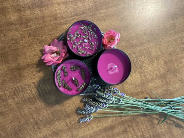 My Spot Lavender Candle 4oz - Purple Decorative with Floral Design & Lavender Scented Wax - Image 6